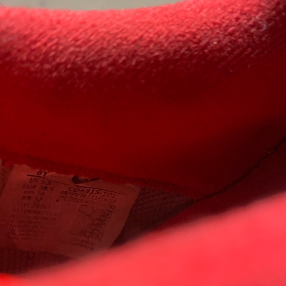 Burgundy and orange Nike Air Force 1 trainers siz 6 - Picture 5 of 6